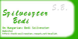 szilveszter bedi business card